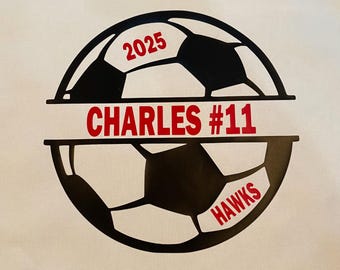 Custom Soccer Ball Pillow Personalized Gift Senior Night Gift for High School Soccer Team Guys or Girls School Spirit Gift