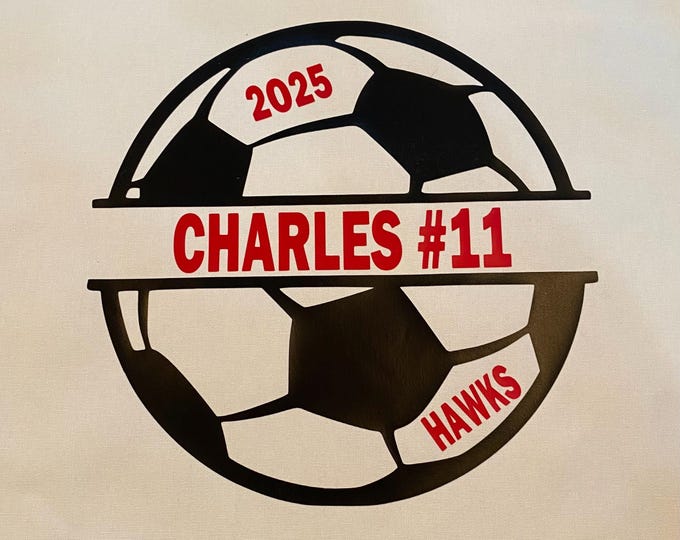 Custom Soccer Ball Pillow Personalized Gift Senior Night Gift for High School Soccer Team Guys or Girls School Spirit Gift