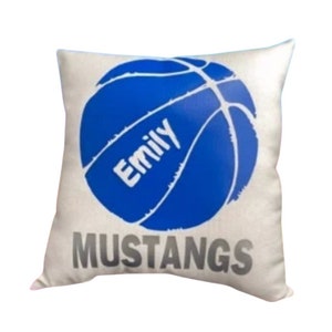 GIRLS or GUYS Personalized BASKETBALL Pillow with Player name & Team name  Senior Night Gifts Recognition Awards night  Christmas Gift Idea