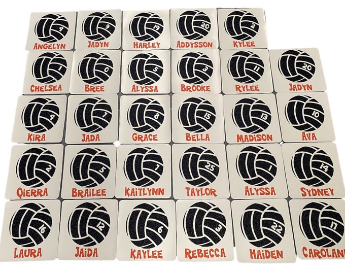 CUSTOM PRINTED Locker Sports Magnets - tell us the sport and together we will design the perfect magnet for your sports team Guys or Girls