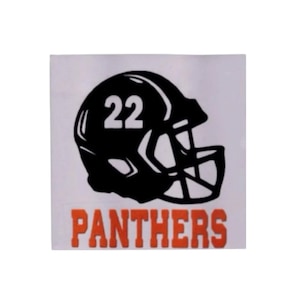 Boys Guys Football Players HELMET Team locker MAGNET decor -  Your choice of 2 colors  -  includes Team Name and Player Number