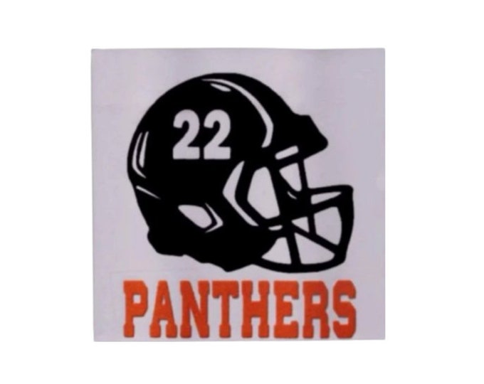 Boys Guys Football Players HELMET Team locker MAGNET decor -  Your choice of 2 colors  -  includes Team Name and Player Number