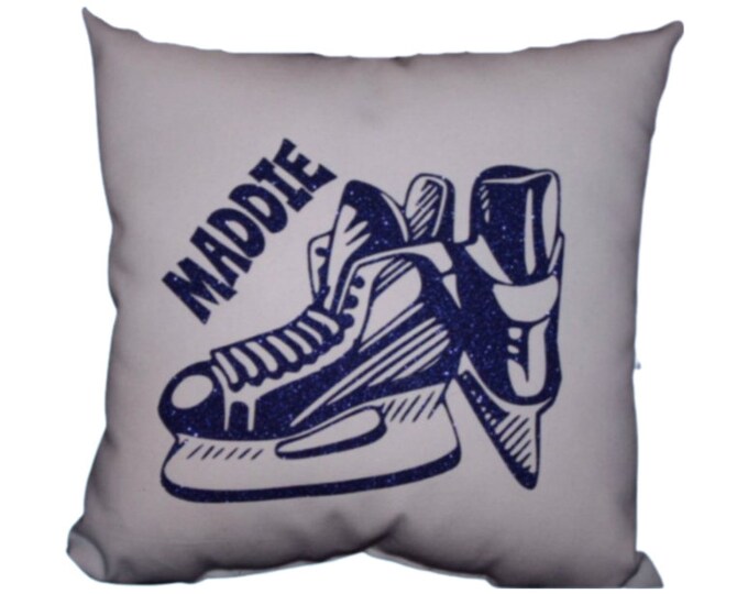 Hockey  Personalized HOCKEY SKATES pillow hockey player boys or girls skates skating decor  Hockey Players  Gift