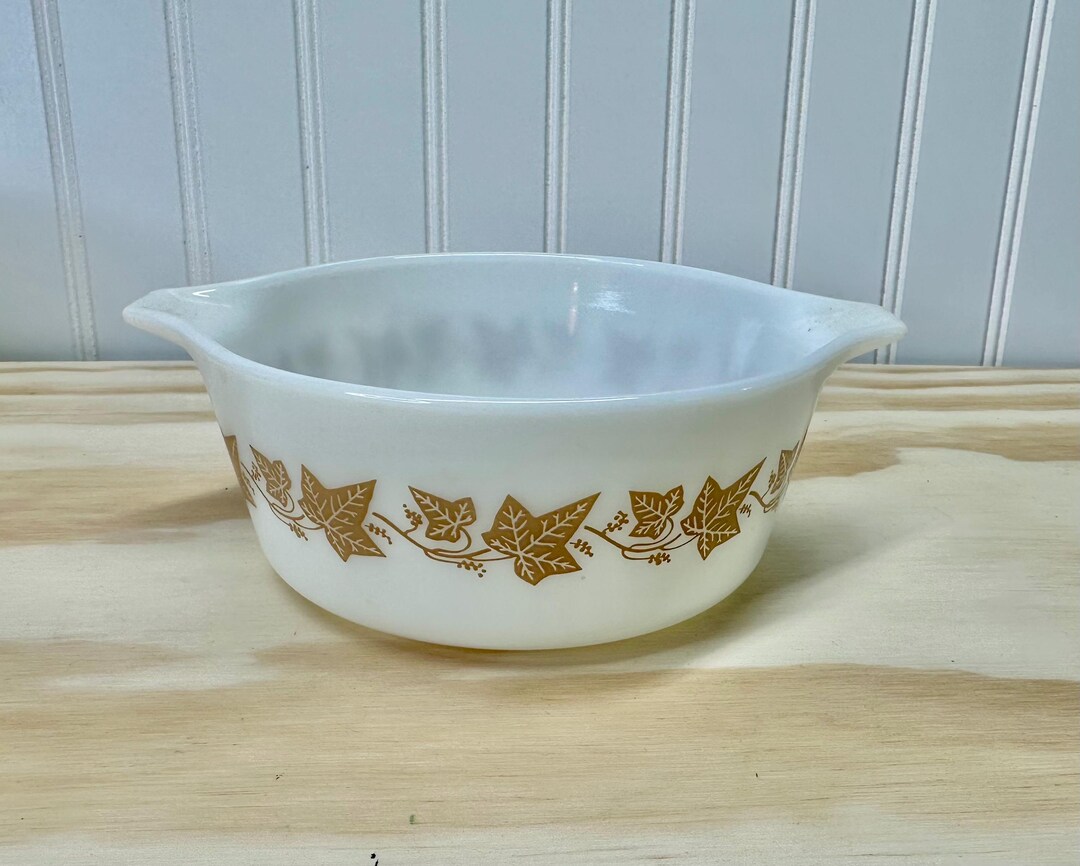 Pyrex Ivy Gold 472, 1 1/2-pint Casserole, No Lid - Etsy