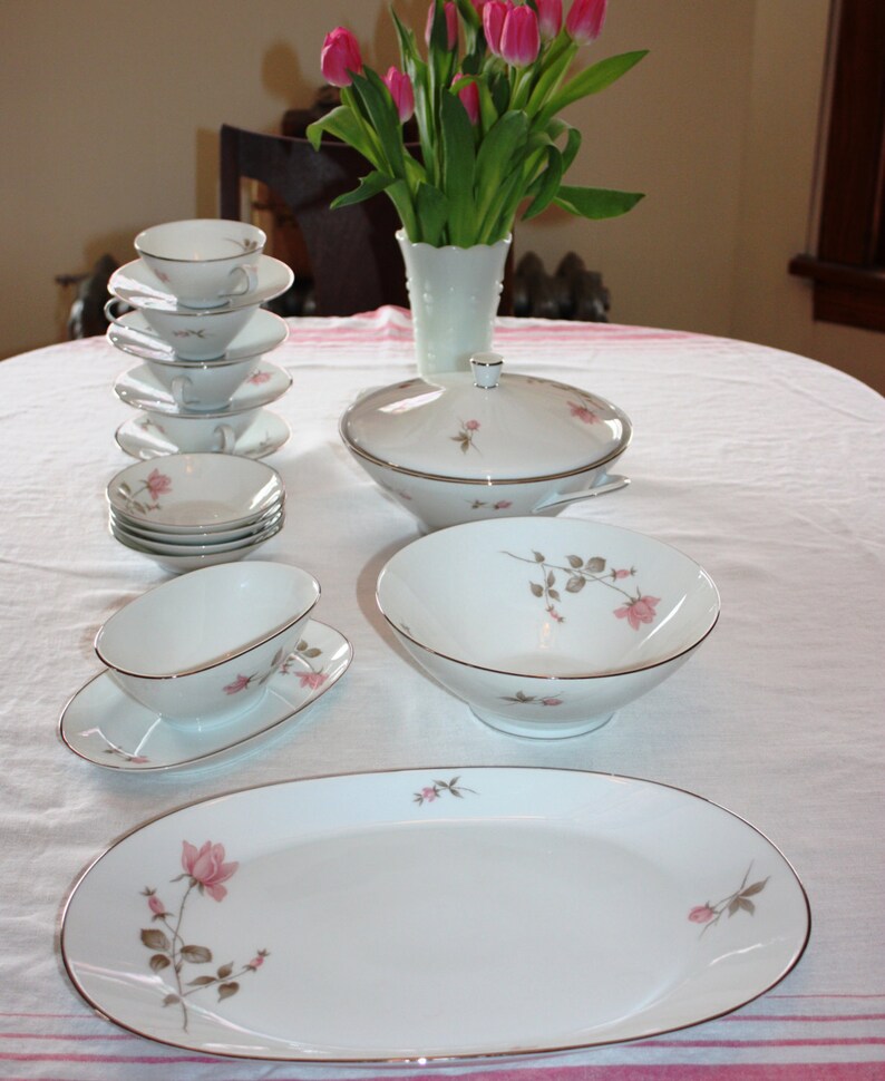 Incredible Rosenthal Germany China 3488 Bettina Pink Rose Etsy