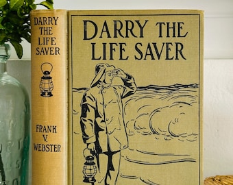 1911 - Darry il Salva-Viaggiatore - Libro d'avventura antico di Frank V. Webster - Saalfield Publishing - Illustrato