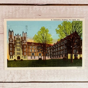 1955 - St. Scholastica Academy, Fort Smith, Arkansas - Vintage Postcard - Rare