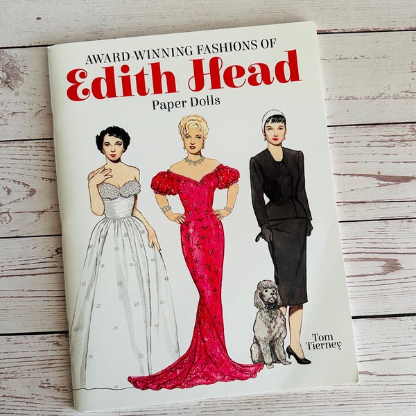 Edith Head Paper Dolls - Tom Tierney - Hollywood Glamour - Bow - Swanson - Garland - West - Davis - Taylor - Newman - Redford - Costumes