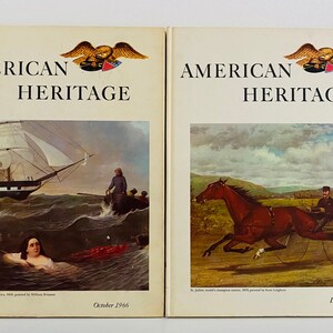 1966 - American Heritage Magazine - Set of 2 - Vintage Book - American History - Nostalgia