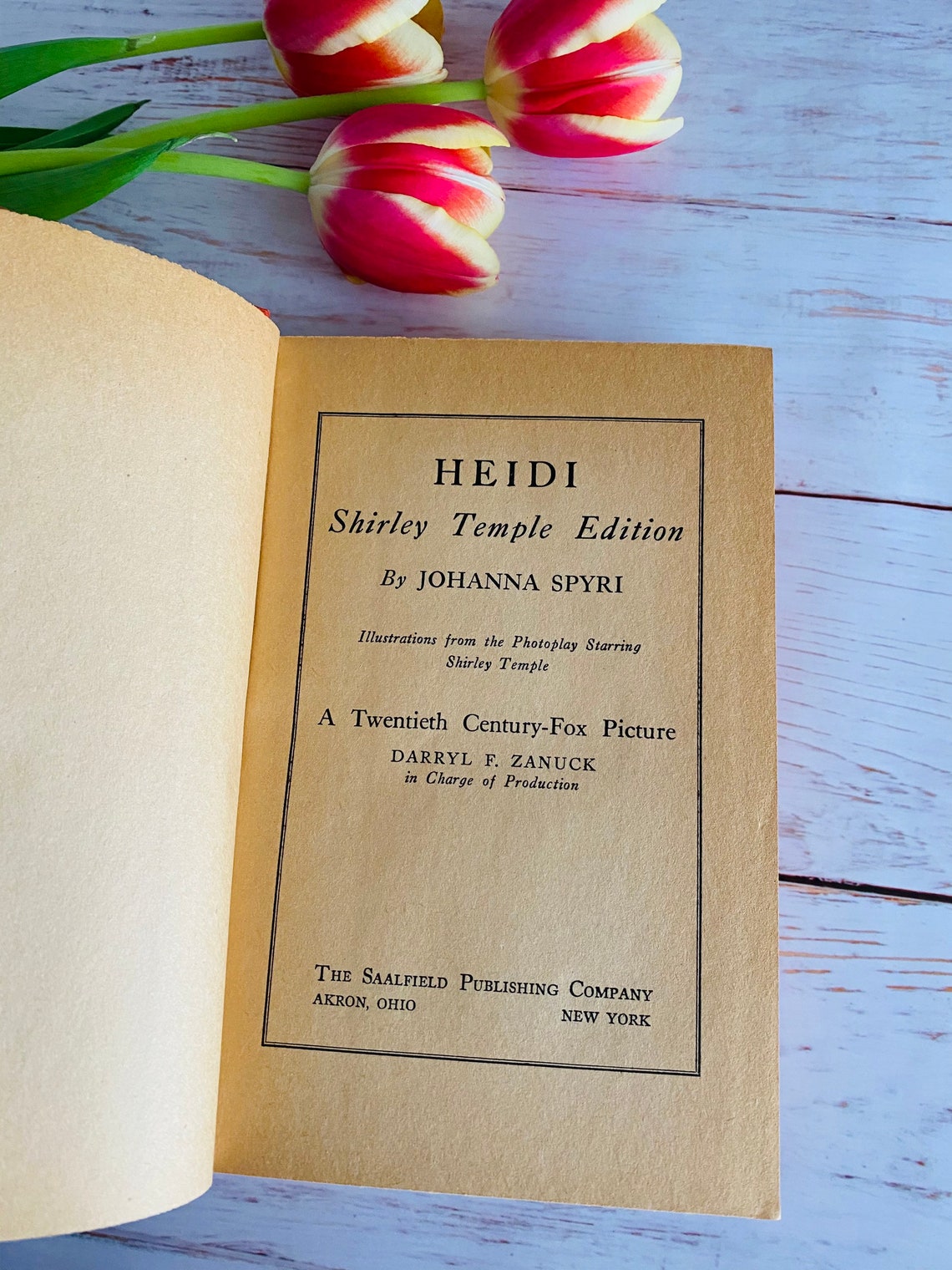 1937 - Heidi Photoplay Novel - Shirley Temple - Johanna Spyri - Vintage Book - Old Hollywood, foto 3 de 5