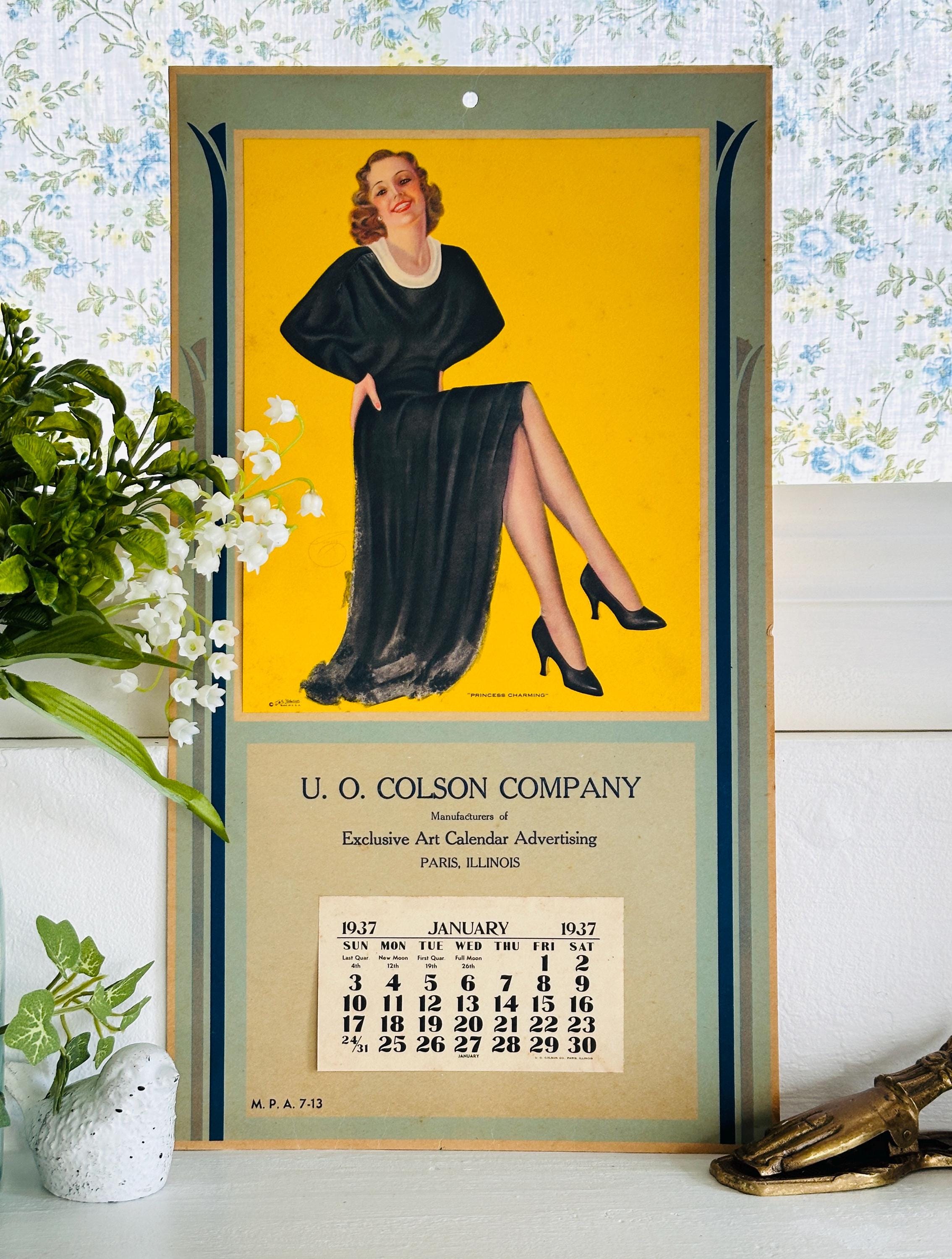Vintage Pin up Calendars - Etsy