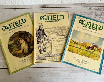 1920's The Field Magazine - Set of 3 - Cattle - Ponies - Illustrated - British - Horses - Dairy Farmers - Rare - Vintage Magazines