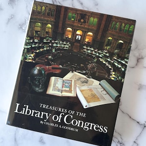 1980 - Treasures of the Library of Congress - Charles A. Goodrum - Vintage Book - Hardcover w DJ - History - Profusely Illustrated