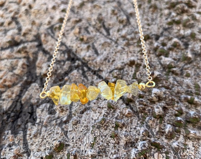 Yellow Citrine Necklace – Gold Citrine Gemstone Jewelry