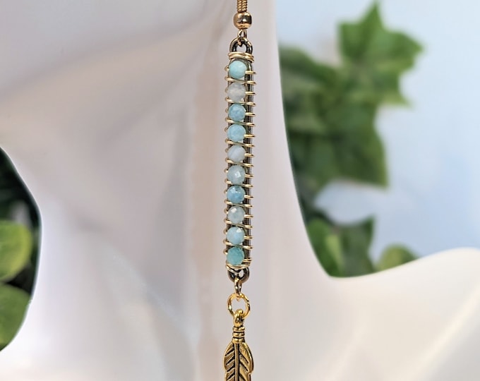 Amazonite Boho Drop Earrings