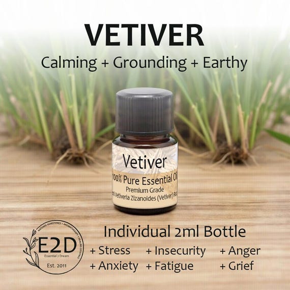Grounding Earthy Vetiver Essential Oil for Relaxation & Aromatherapy (2ml)
