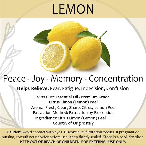 Lemon Essential Oil 2ml — Fresh Citrus Aromatherapy Sample