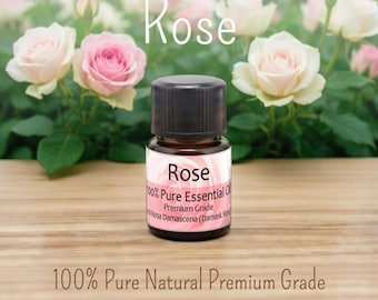 Rose Essential Oil 2ml, Uplifting Floral Aromatherapy Diffuser Refill