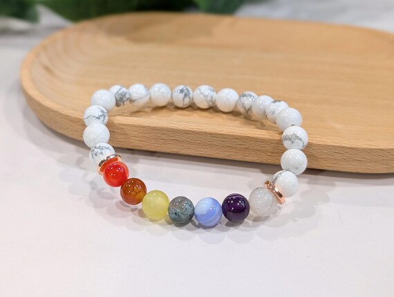 Agate Chakra Bracelet — 8 mm Meditation Jewelry