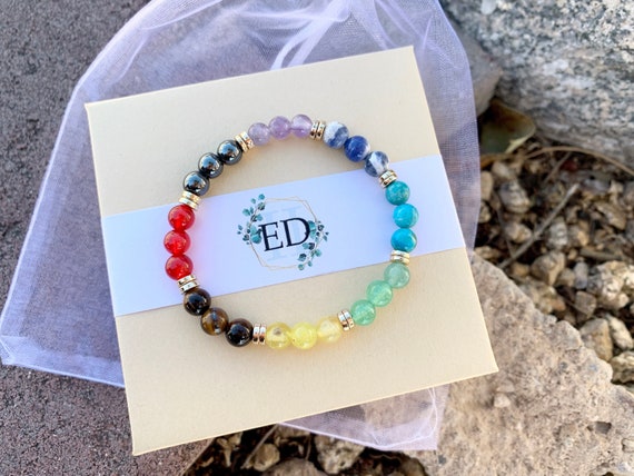 Beaded Chakra Bracelet • Meditation Bracelet • Balancing Bracelet for Anxiety and Stress Relief • Beaded Chakra Jewelry