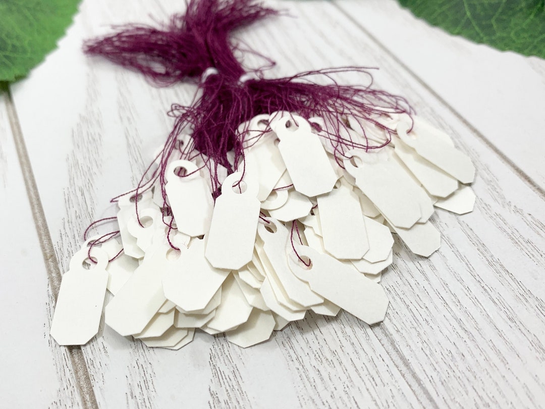 115 White Blank Jewelry Tags Jewelry Price Tags Prestrung Etsy