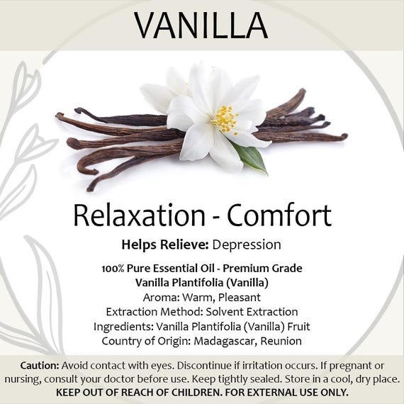Vanilla Essential Oil 2ml — Warm Relaxing Aromatherapy Sample Bottle
