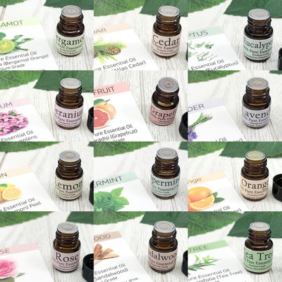 Essential Oils • Small Portable Diffuser Oils • Aromatherapy • Headache Relief • Anxiety and Stress Relief