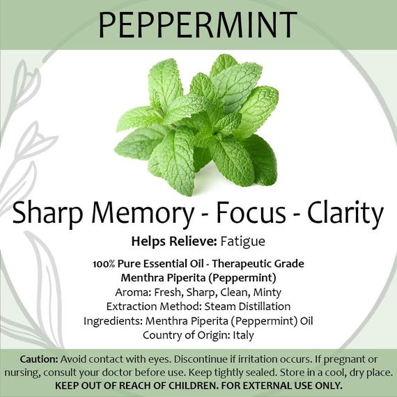 Peppermint Essential Oil 2ml — Cooling Aromatherapy Sample