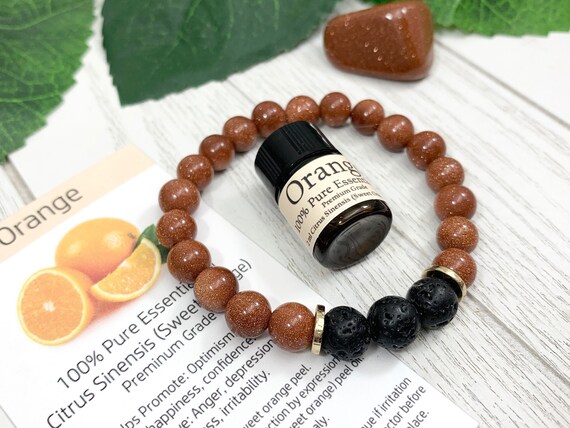 Goldstone Diffuser Bracelet — Positivity, Ambition & Aromatherapy Jewelry