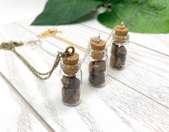 Tiger's Eye Bottle Pendant Necklace