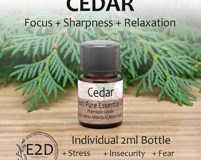 Earthy Cedar Wood Essential Oil for Aromatherapy (2ml)