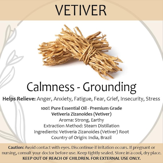 Vetiver Essential Oil 2ml — Earthy Grounding Aromatherapy Sample Bottle