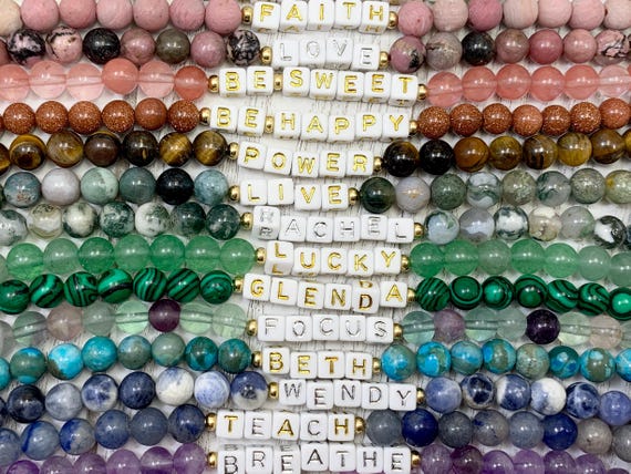 Personalized Word Bracelet - Custom Name Gift