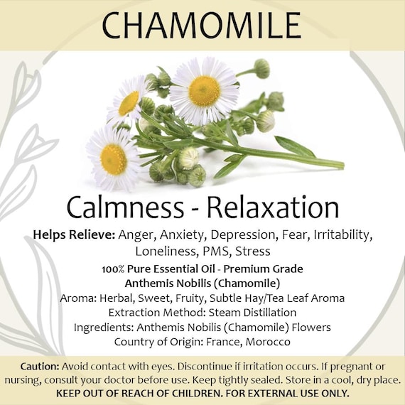 Chamomile Essential Oil 2ml — Soothing Calm Aromatherapy Sample Bottle