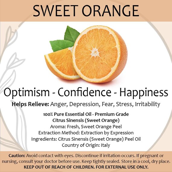 Sweet Orange Essential Oil 2ml — Bright Citrus Aromatherapy Sample