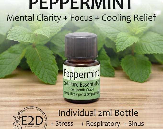 Minty Fresh Peppermint Essential Oil for Aromatherapy (2ml)