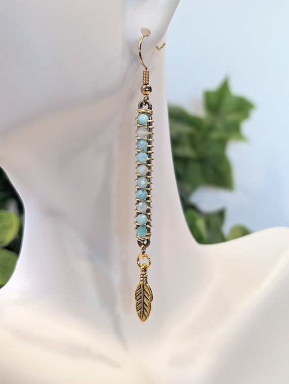 Amazonite Boho Drop Earrings – Flow, Luck & Balance