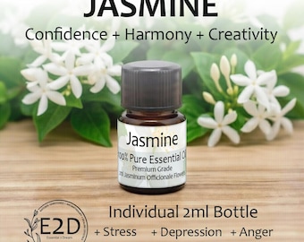Fresh Floral Jasmine Essential Oil for Aromatherapy (2ml)