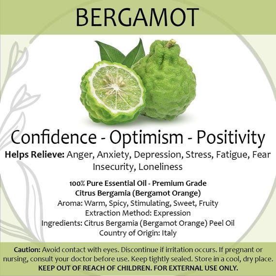 Bergamot Essential Oil 2ml — Citrus Aromatherapy Sample