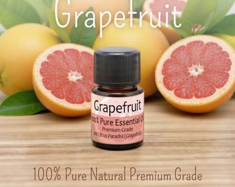 Grapefruit Essential Oil (2ml), Citrus Aromatherapy Diffuser Refill, Natural Perfume & Uplifting Fruity Fragrance