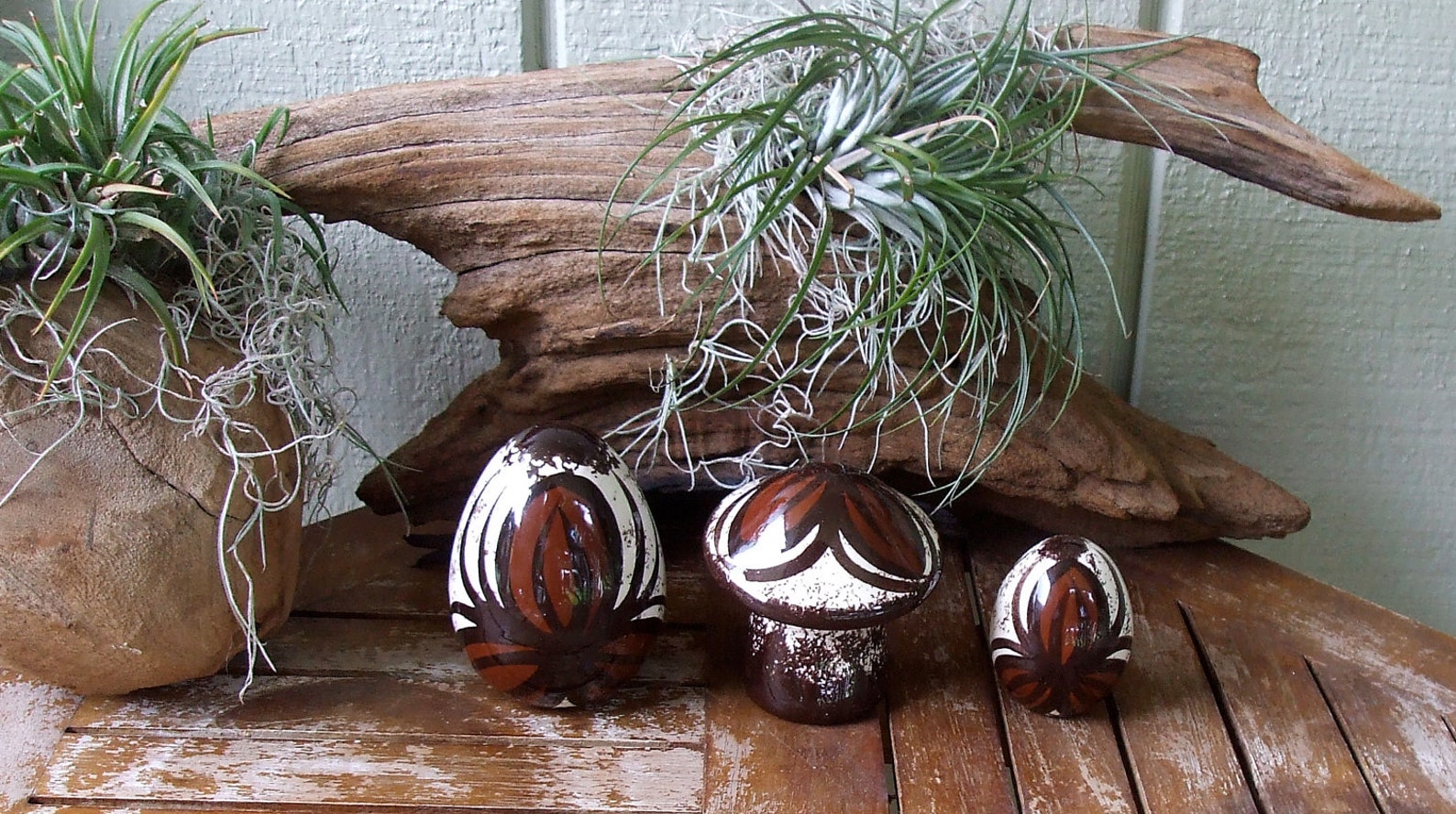 Vintage Ceramic Eggs and Mushroom HAWAII by Ele Etsy