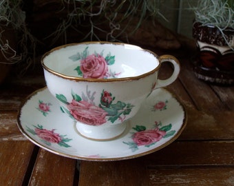 Vintage Adderley Bone China Tea Cup & Saucer