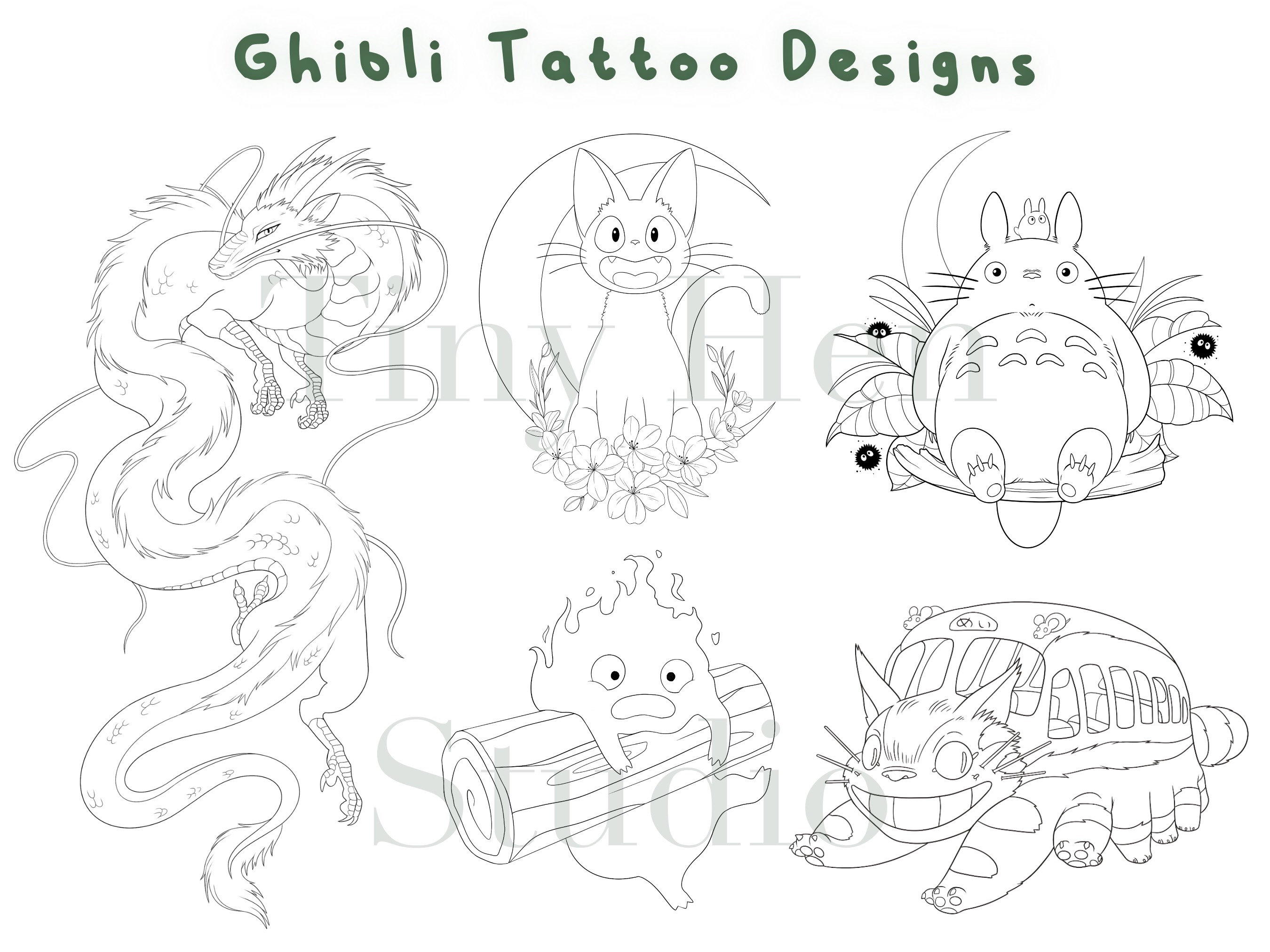 Brooke Borden on Twitter studio ghibli flash  blackwork pieces  with pops of red are my fav  httpstcoU32kSjHKkv  Twitter