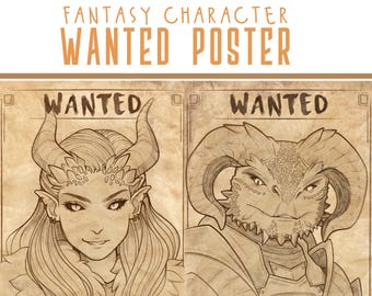 Charakter Gesucht Poster Kunst Auftragsarbeit, KEINE KI