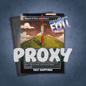 Proxy Sword of War and Peace pour Magic the Gathering / Proxy MTG / Proxy personnalisé
