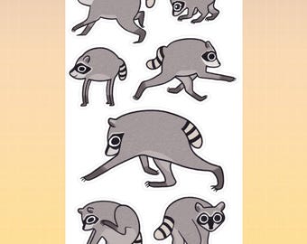 Jimothy the Raccoon Sticker Sheet | Funny Viral Raccoon Stickers | Silly Trash Panda Decals