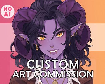 Kundenspezifisches Anime Porträt, Digitaler Charakter Headshot Auftrag, 100% Hand Gezeichnet (Keine KI)