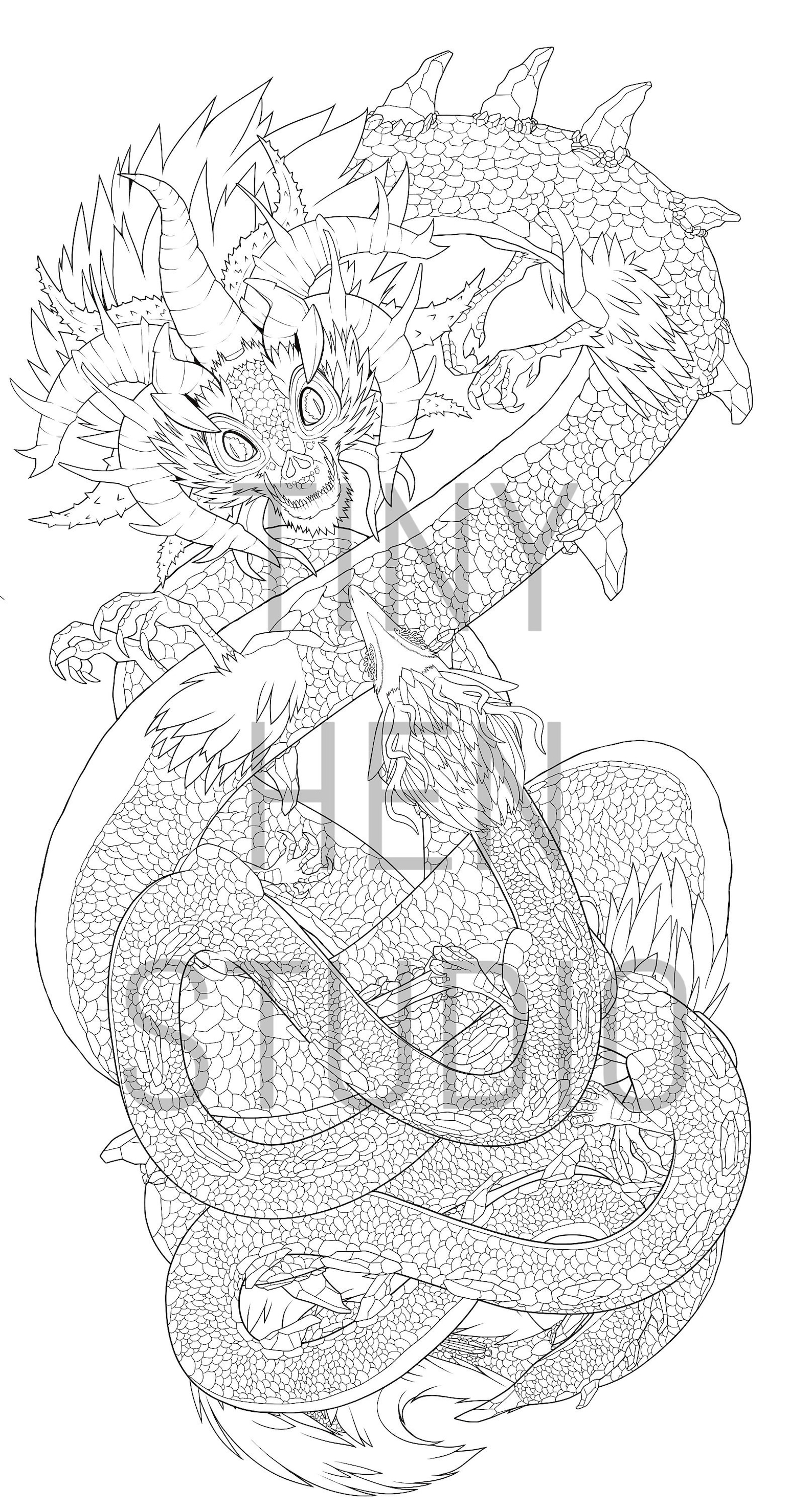 Zelda Dragons Tattoo Design / TOTK / Link / Light Dragon / Printable