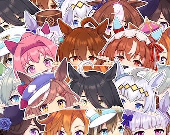 Umamusume: Pretty Derby Peeker Sticker — 4.5 Inch Glossy Waterproof Laptop Sticker