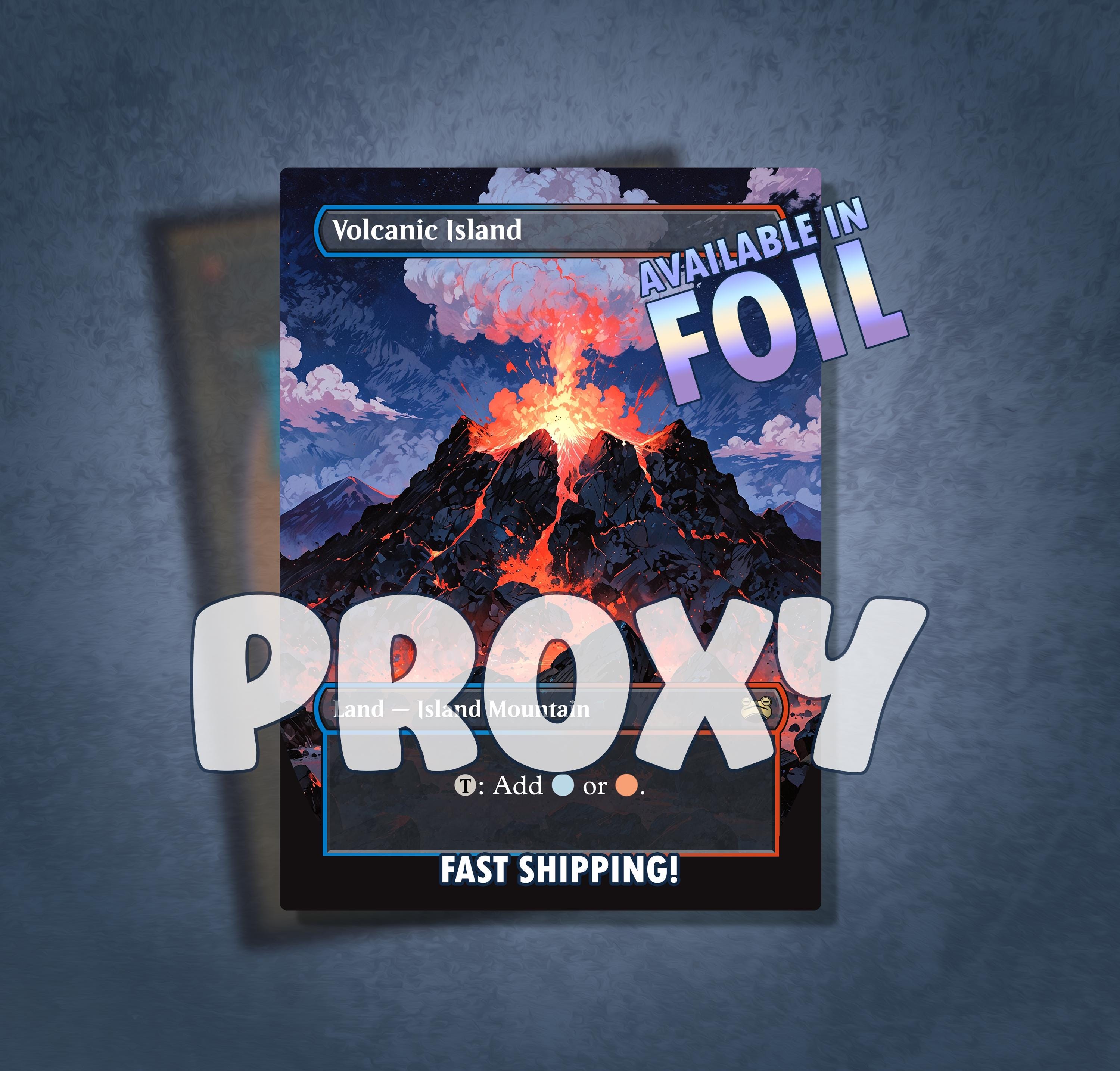 Mtg Proxy Volcanic Island - Etsy